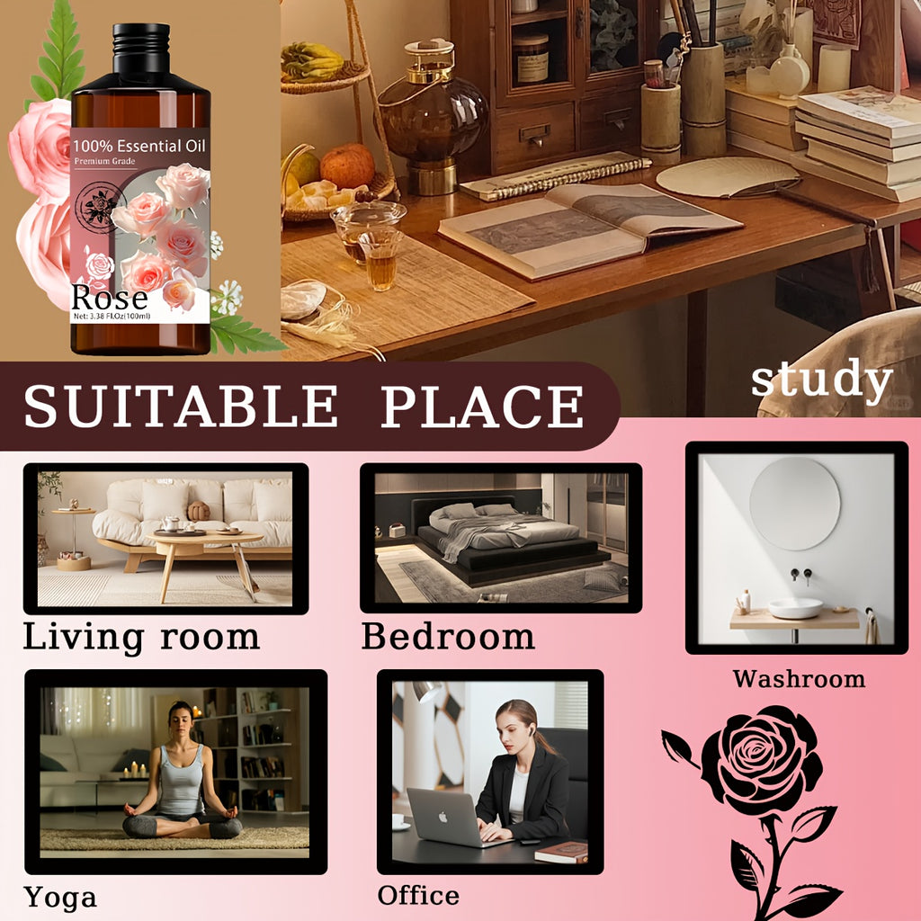 Massageöle, Ätherisches Rosenöl für Badezimmer und Haushalt – Detailansicht 7