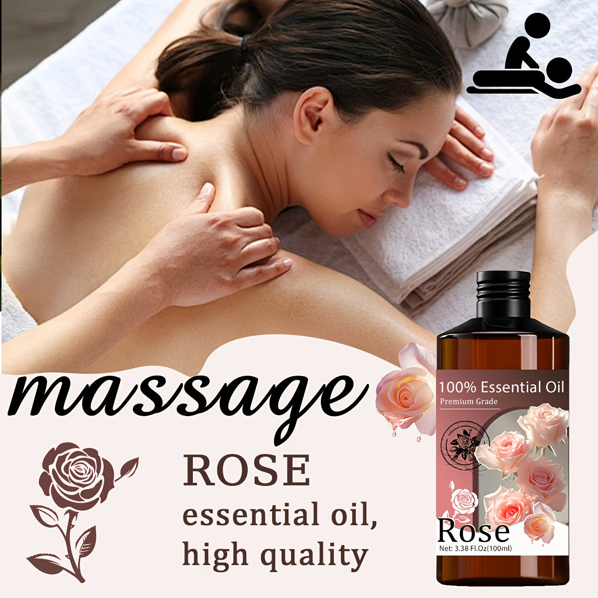 Massageöle, Ätherisches Rosenöl für Badezimmer und Haushalt – Detailansicht 9
