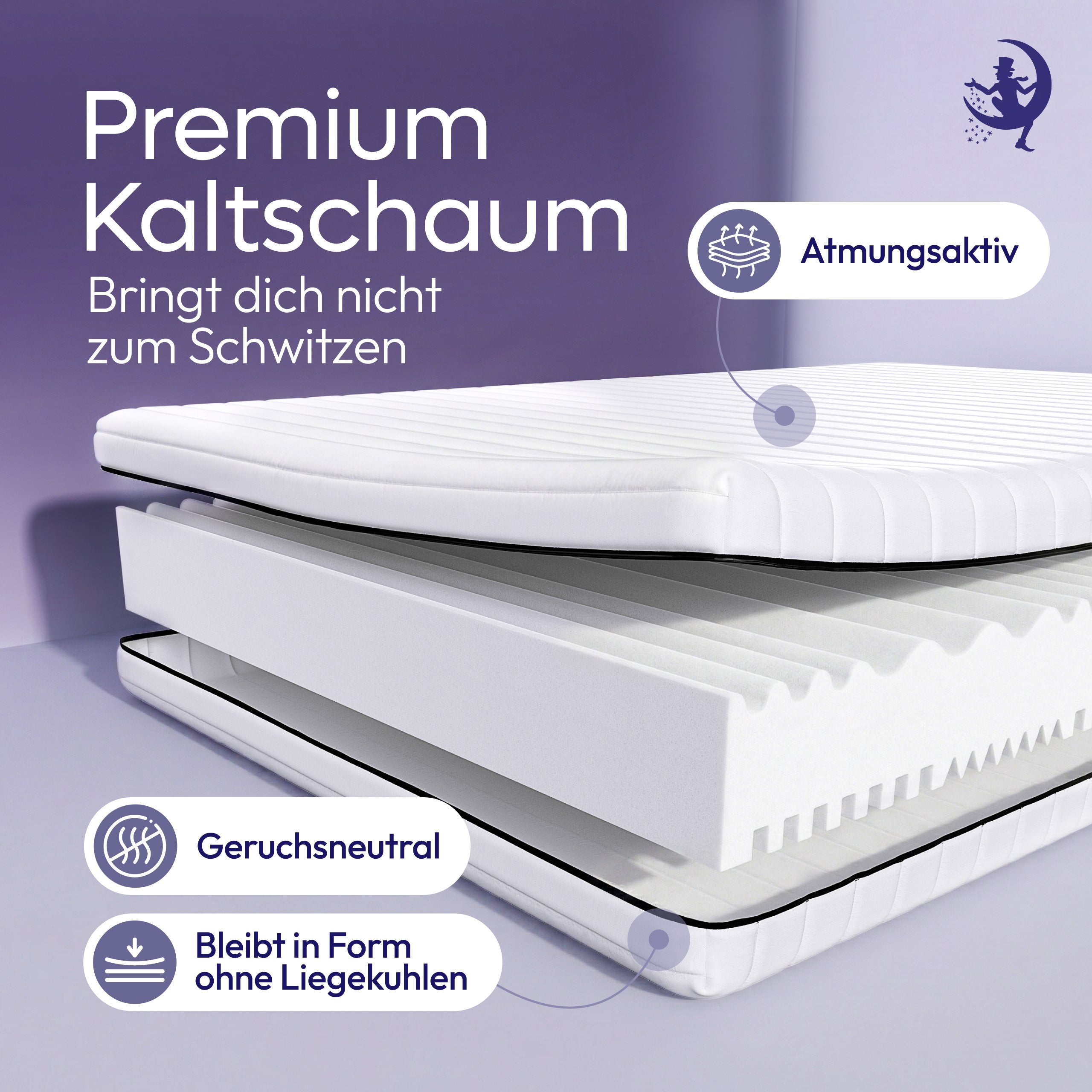 Matratze, 15 CM für Schlafzimmer und erholsamen Schlaf – Detailansicht 10