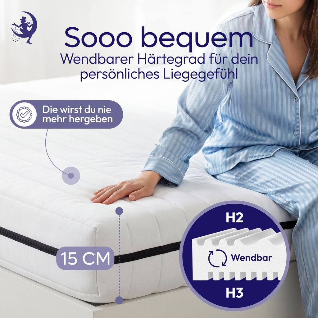 Matratze, 15 CM für Schlafzimmer und erholsamen Schlaf – Detailansicht 11