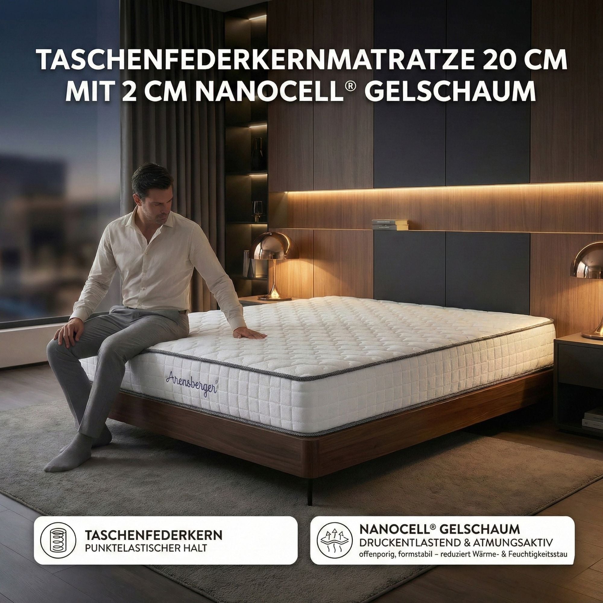Matratze, 20 cm für erholsamen Schlaf – Detailansicht 2
