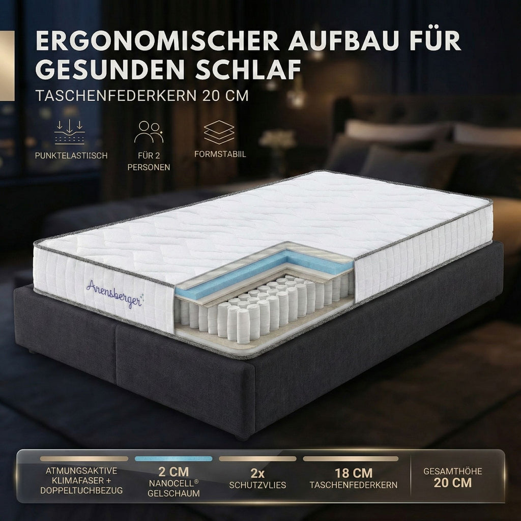 Matratze, 20 cm für erholsamen Schlaf – Detailansicht 5
