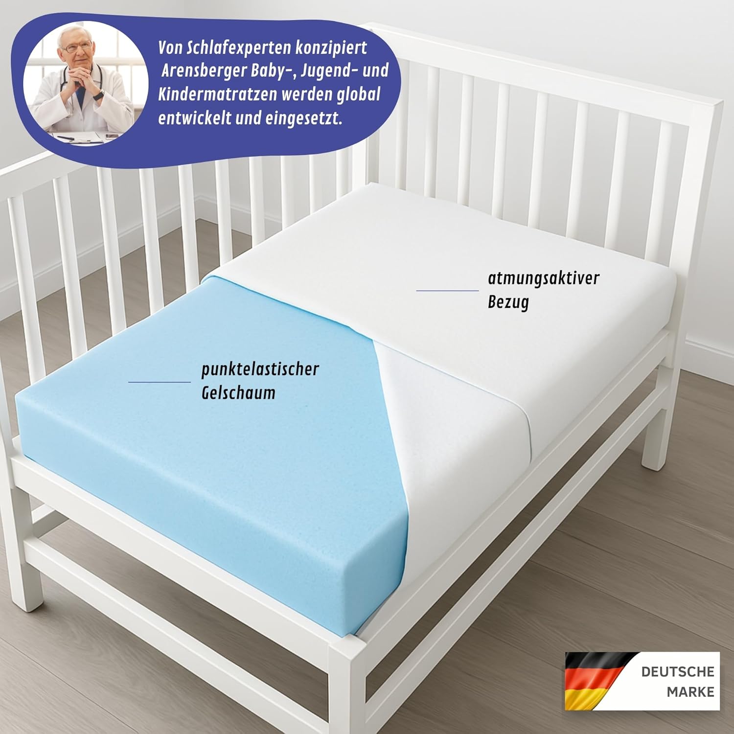 Matratze, Höhe 12cm für erholsamen Schlaf – Detailansicht 2