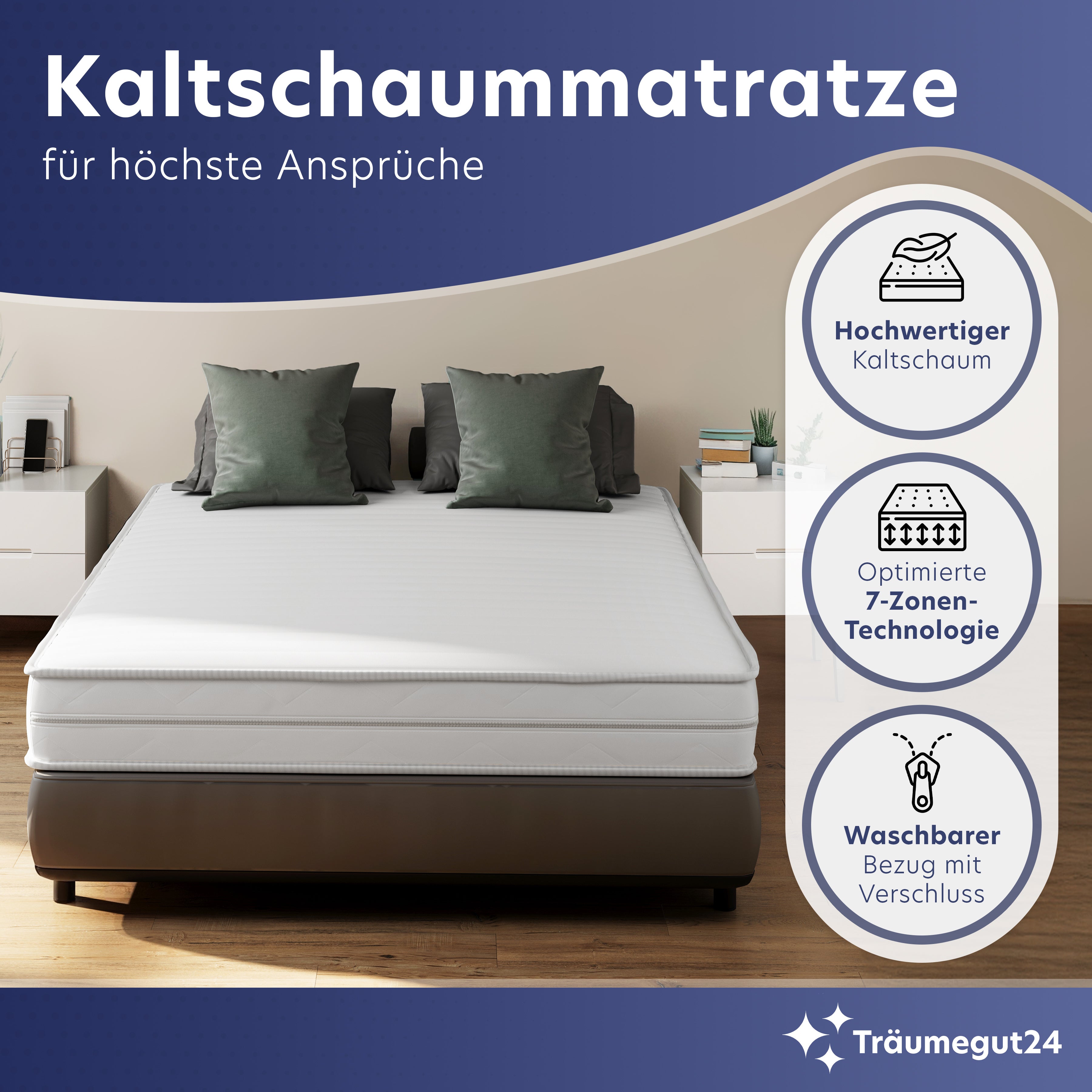 Matratze, waschbar für erholsamen Schlaf und Schlafzimmer – Detailansicht 10