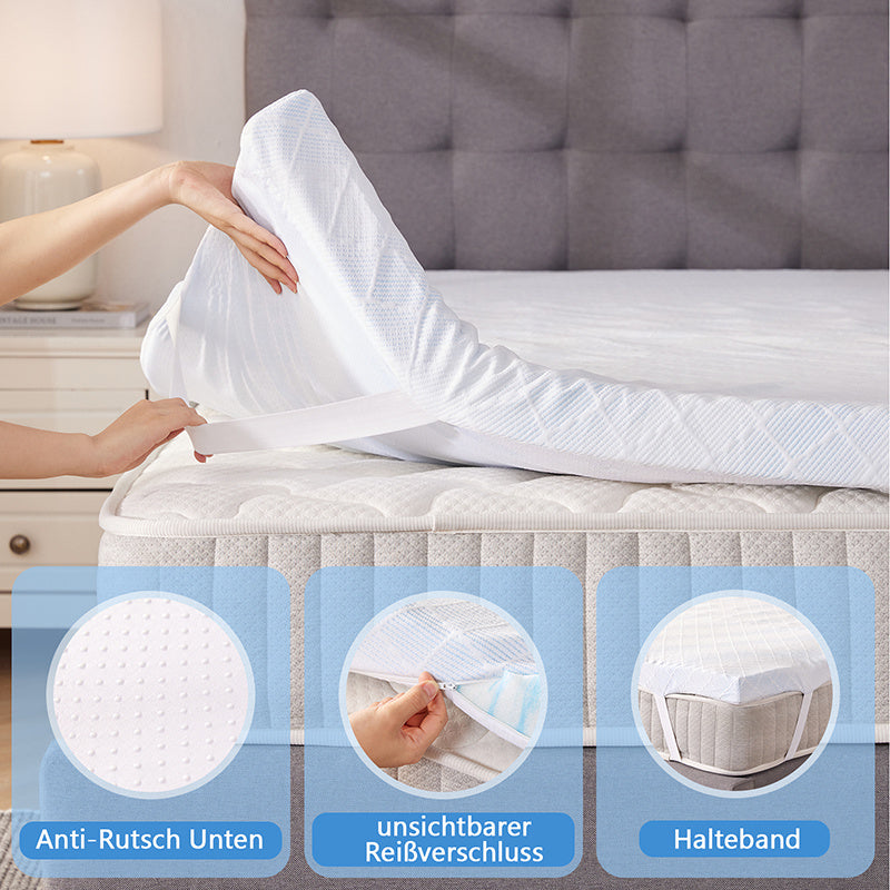 Matratzen-Topper, rutschfest für Schlafzimmer und Bett – Detailansicht 2