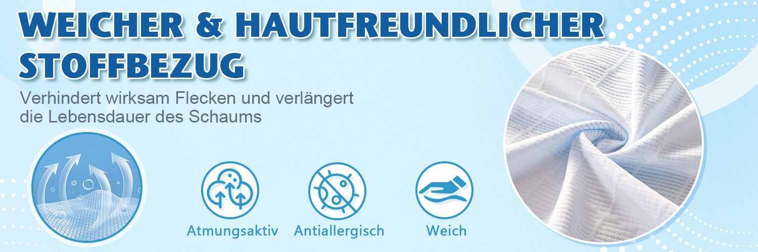 Matratzen-Topper, rutschfest für Schlafzimmer und Bett – Detailansicht 18