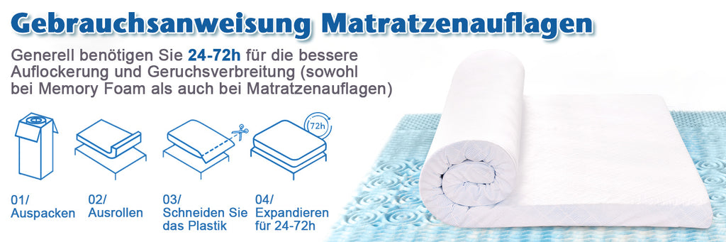 Matratzen-Topper, rutschfest für Schlafzimmer und Bett – Detailansicht 19