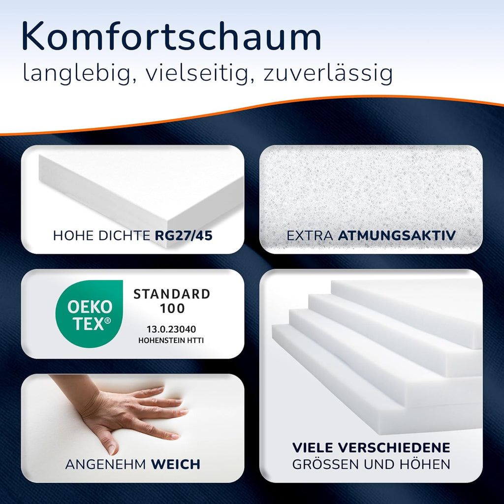Matratzenauflage, 15 cm für Schlafzimmer und Bett – Detailansicht 6
