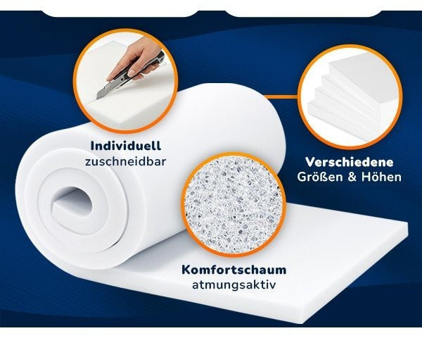 Matratzenauflage, 15 cm für Schlafzimmer und Bett – Detailansicht 18