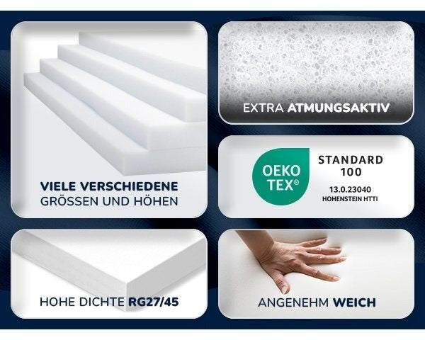 Matratzenauflage, 15 cm für Schlafzimmer und Bett – Detailansicht 24