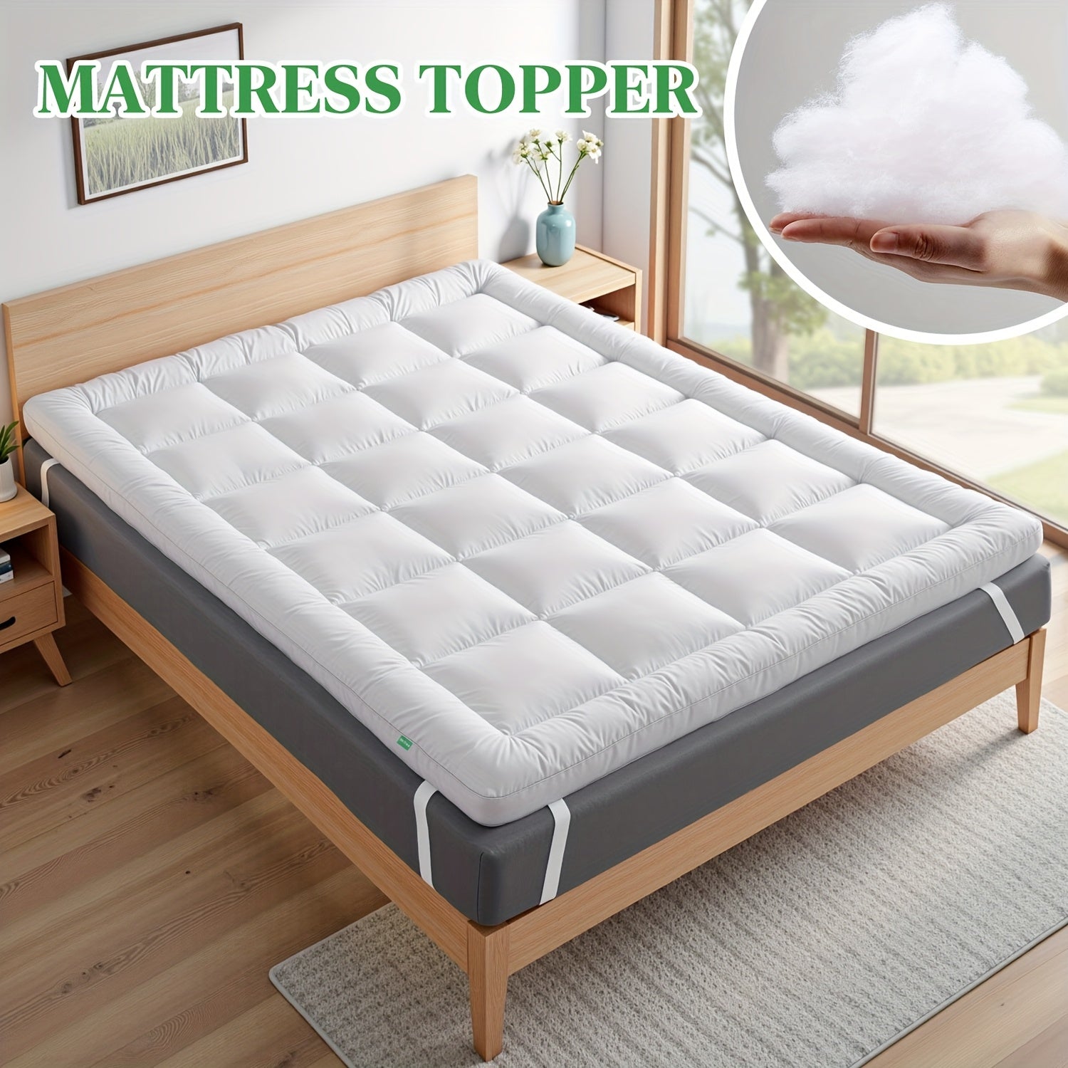 Matratzenauflage, 5 cm x 120x200 cm für Schlafzimmer – Detailansicht 8