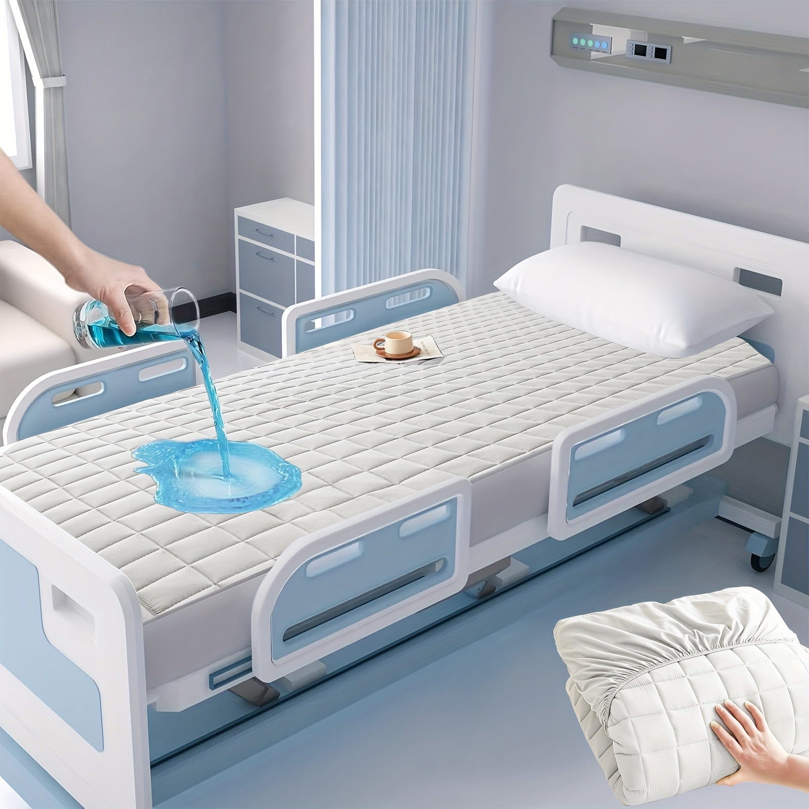 Matratzenschoner, Grau für Schlafzimmer – Detailansicht 9