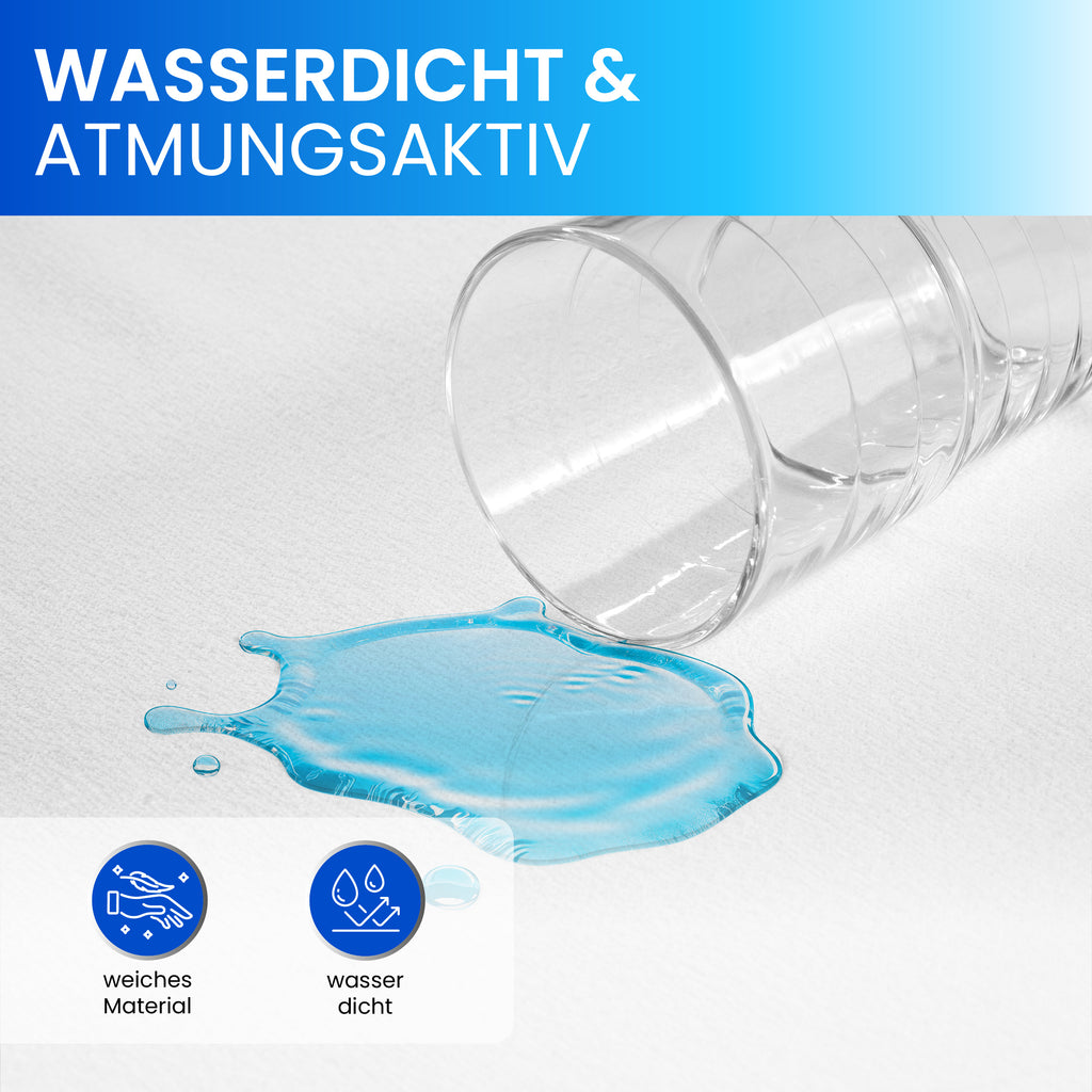 Matratzenschoner, Waschbare Matratzenauflage mit 4 elastischen für Schlafzimmer und Bett – Detailansicht 5