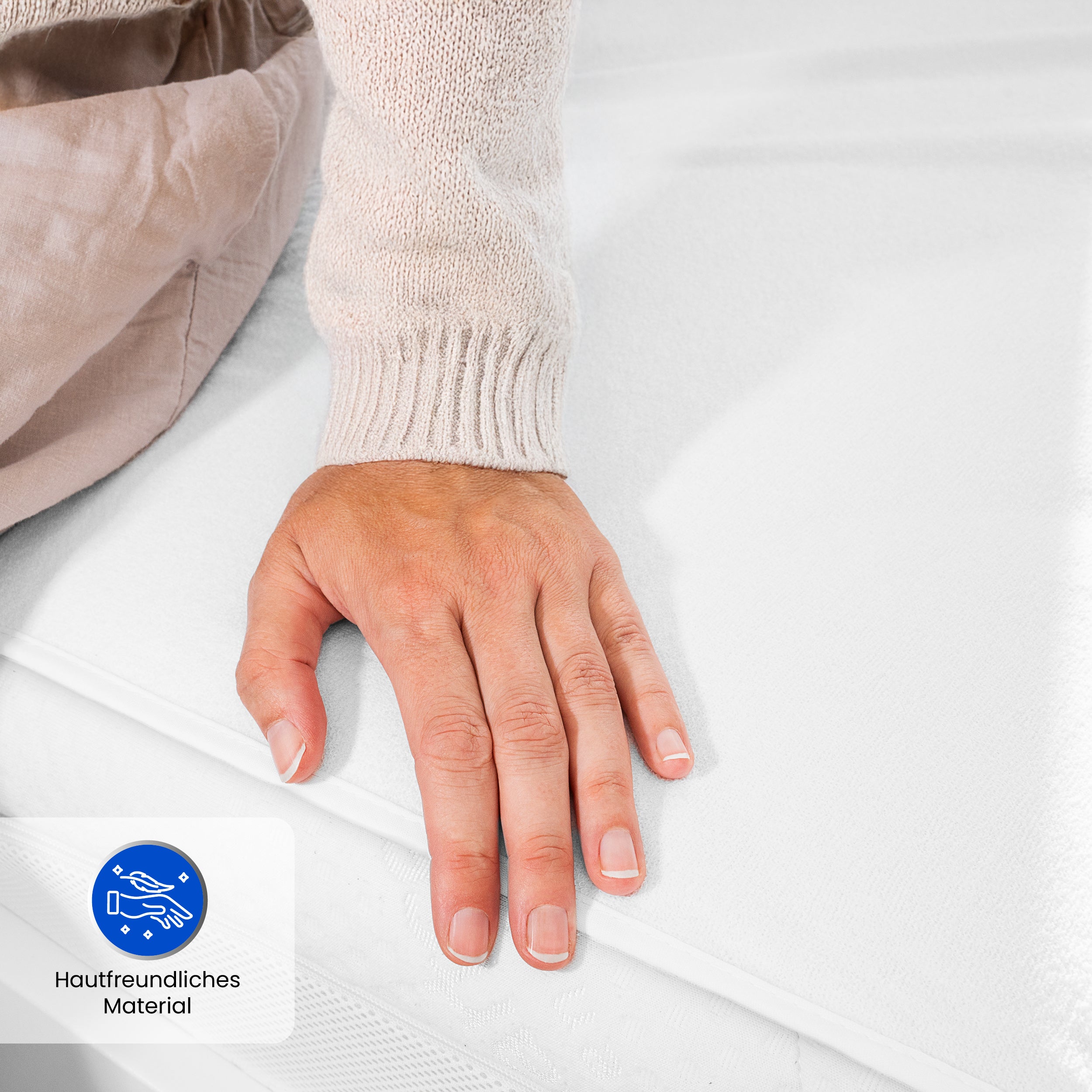 Matratzenschoner, Waschbare Matratzenauflage mit 4 elastischen für Schlafzimmer und Bett – Detailansicht 7