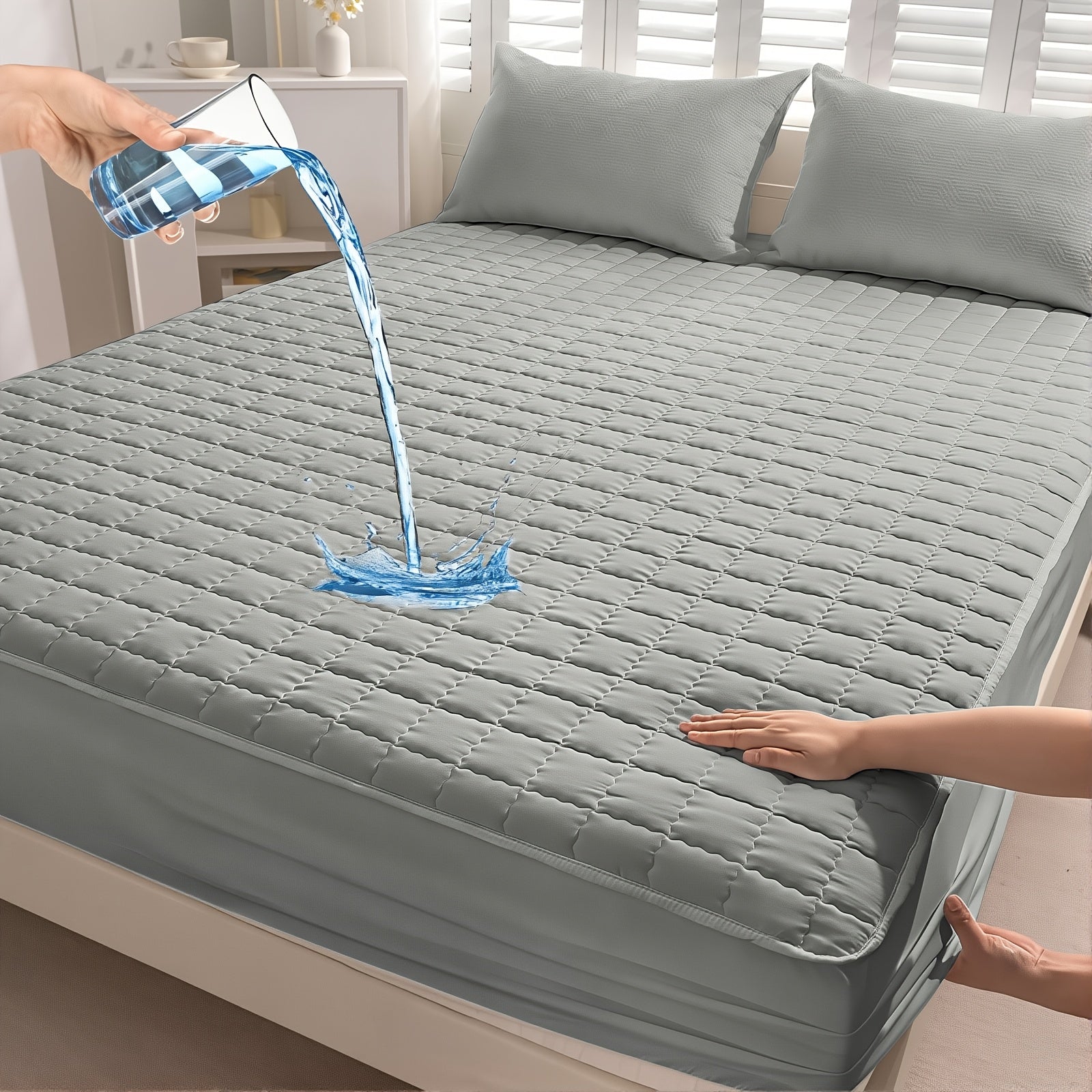 Matratzenschoner, Weiss für Bett und Schlafzimmer – Detailansicht 10