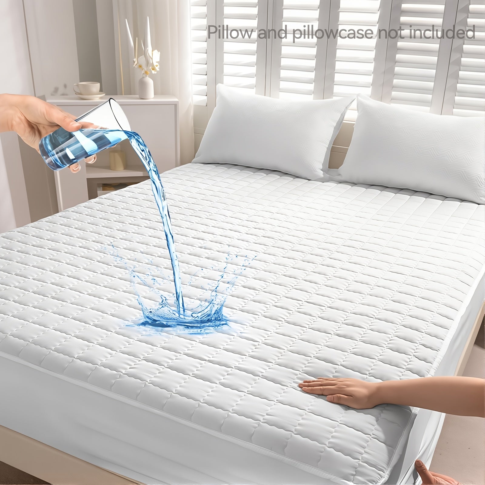 Matratzenschoner, Weiss für Bett und Schlafzimmer – Detailansicht 16