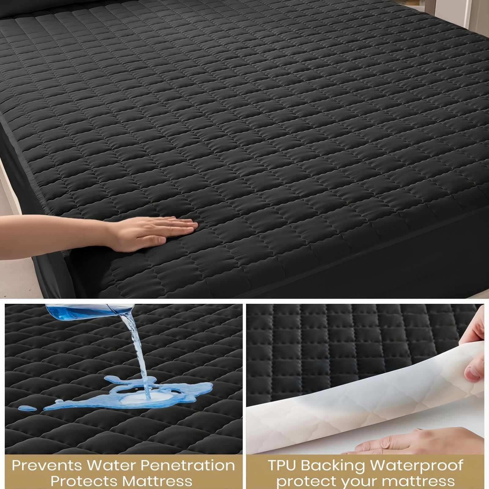 Matratzenschoner, Weiss für Bett und Schlafzimmer – Detailansicht 22