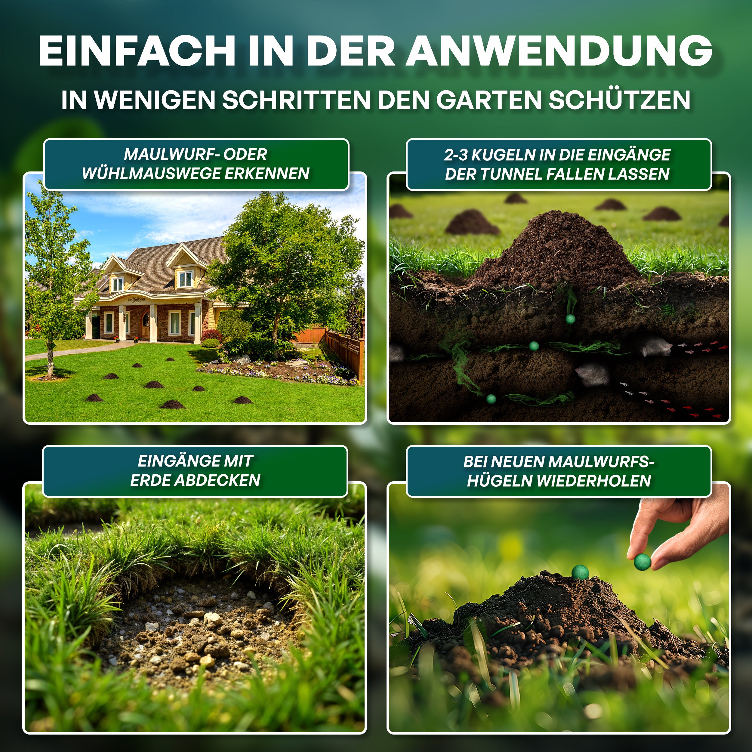 Maulwurf-Kugeln - Maulwurf Vertreiber &, 100 Stück für Haustiere und Zuhause – Detailansicht 15