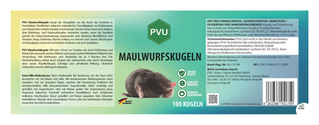 Maulwurf-Kugeln - Maulwurf Vertreiber &, 100 Stück für Haustiere und Zuhause – Detailansicht 18