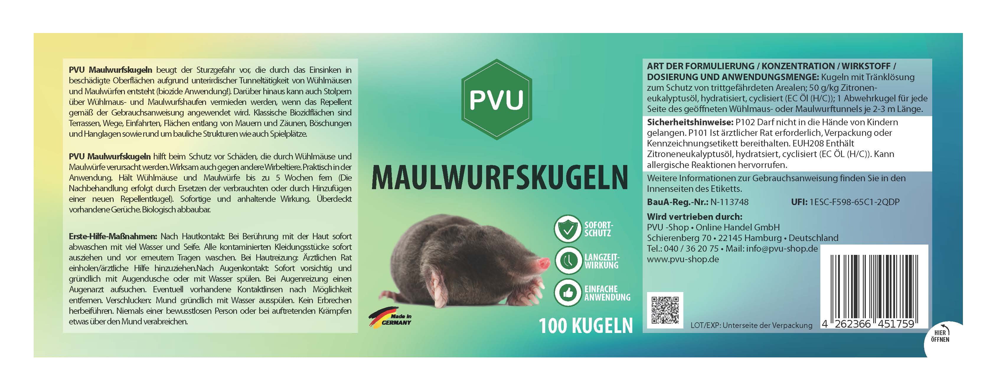 Maulwurf-Kugeln - Maulwurf Vertreiber &, 100 Stück für Haustiere und Zuhause – Detailansicht 18
