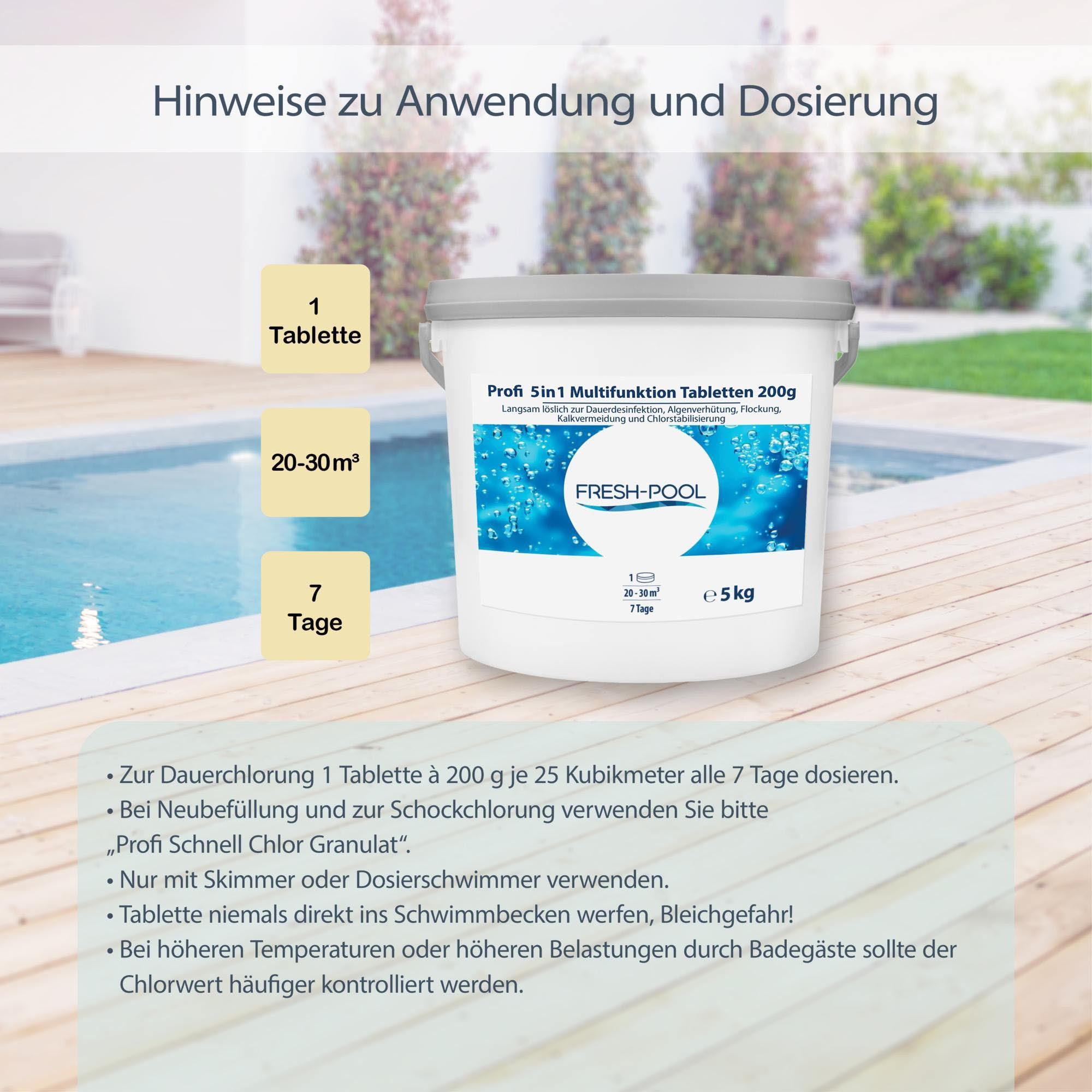 Mechanische & Chemische Poolreiniger, 200g für Pool mit Algizid und Flockung – Detailansicht 4