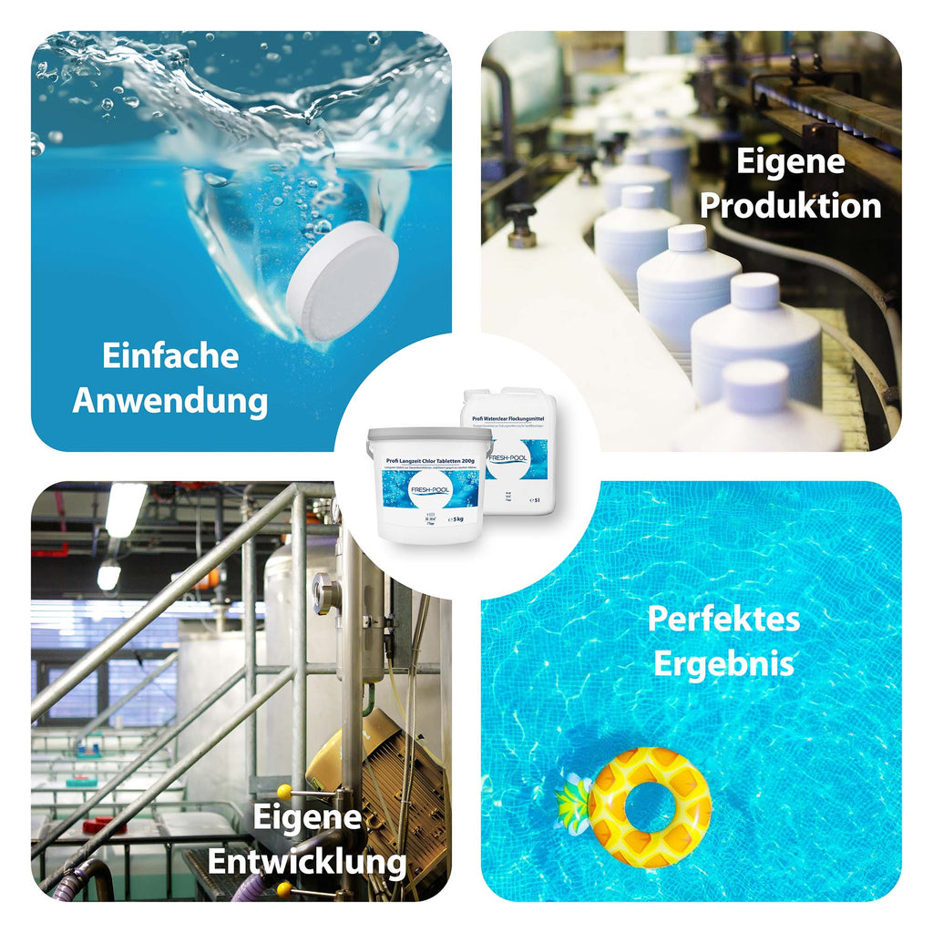 Mechanische & Chemische Poolreiniger, 200g für Pool mit Algizid und Flockung – Detailansicht 5