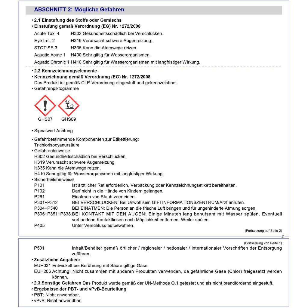 Mechanische & Chemische Poolreiniger, 200g für Pool mit Algizid und Flockung – Detailansicht 9