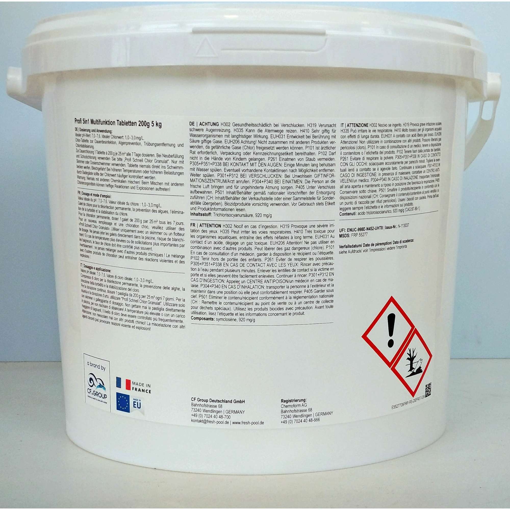 Mechanische & Chemische Poolreiniger, 200g für Pool mit Algizid und Flockung – Detailansicht 17