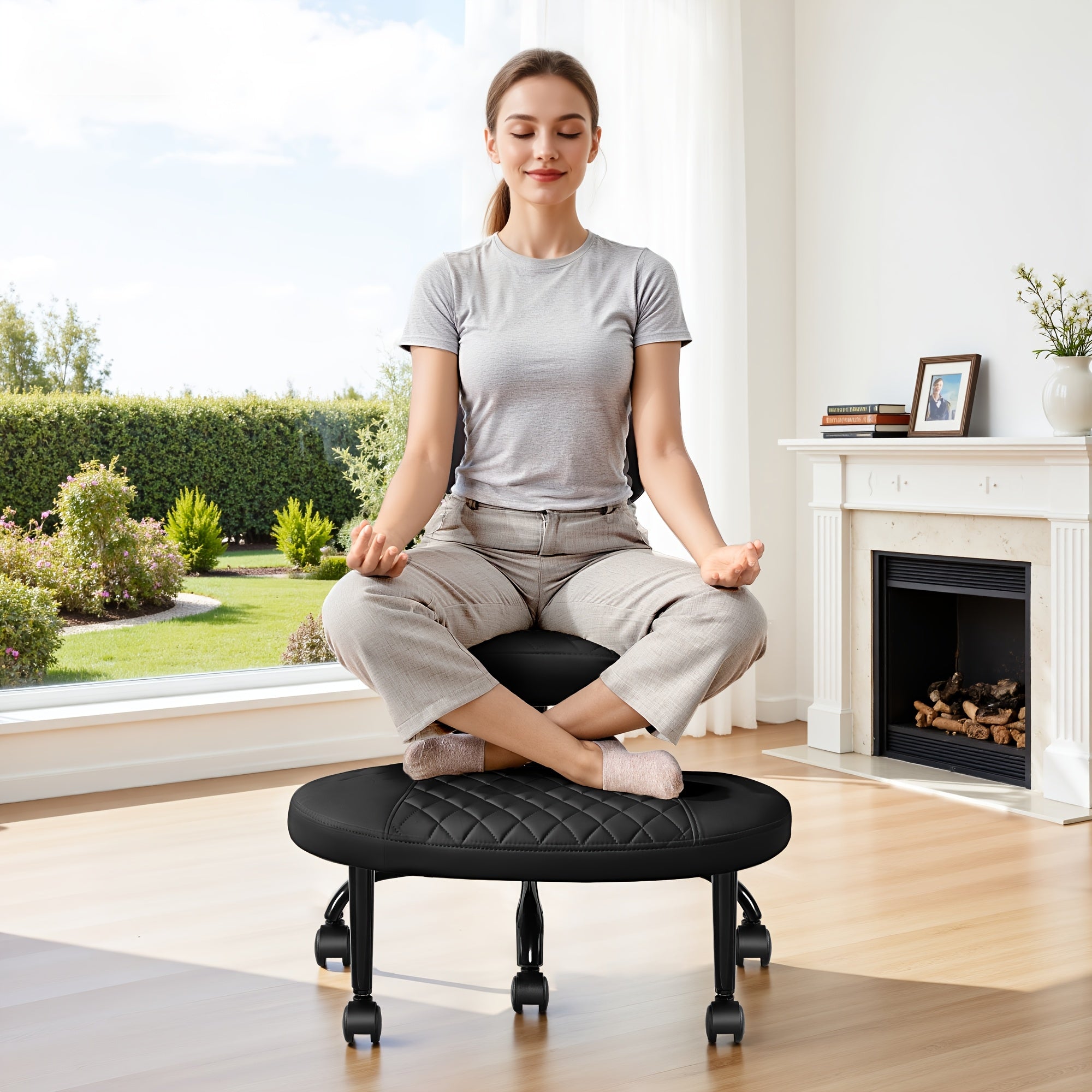 Meditations-Bürostuhl, 360° drehbar für Büro und Homeoffice – Detailansicht 3
