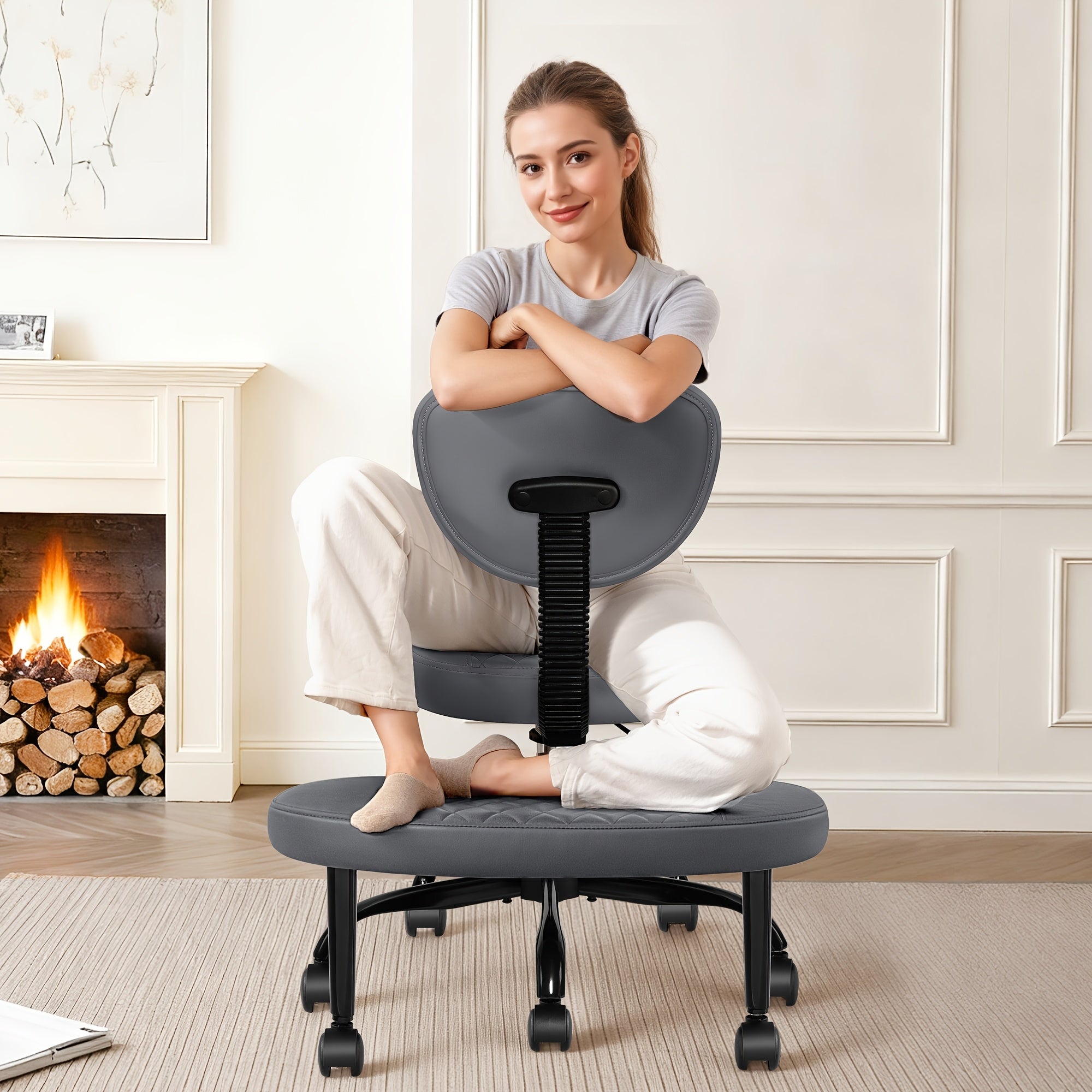 Meditations-Bürostuhl, 360° drehbar für Büro und Homeoffice – Detailansicht 13