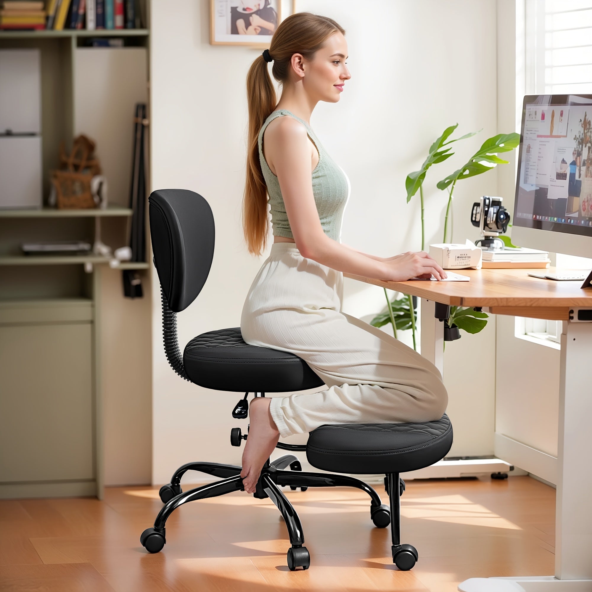 Meditations-Bürostuhl, 360° drehbar für Büro und Homeoffice – Detailansicht 14