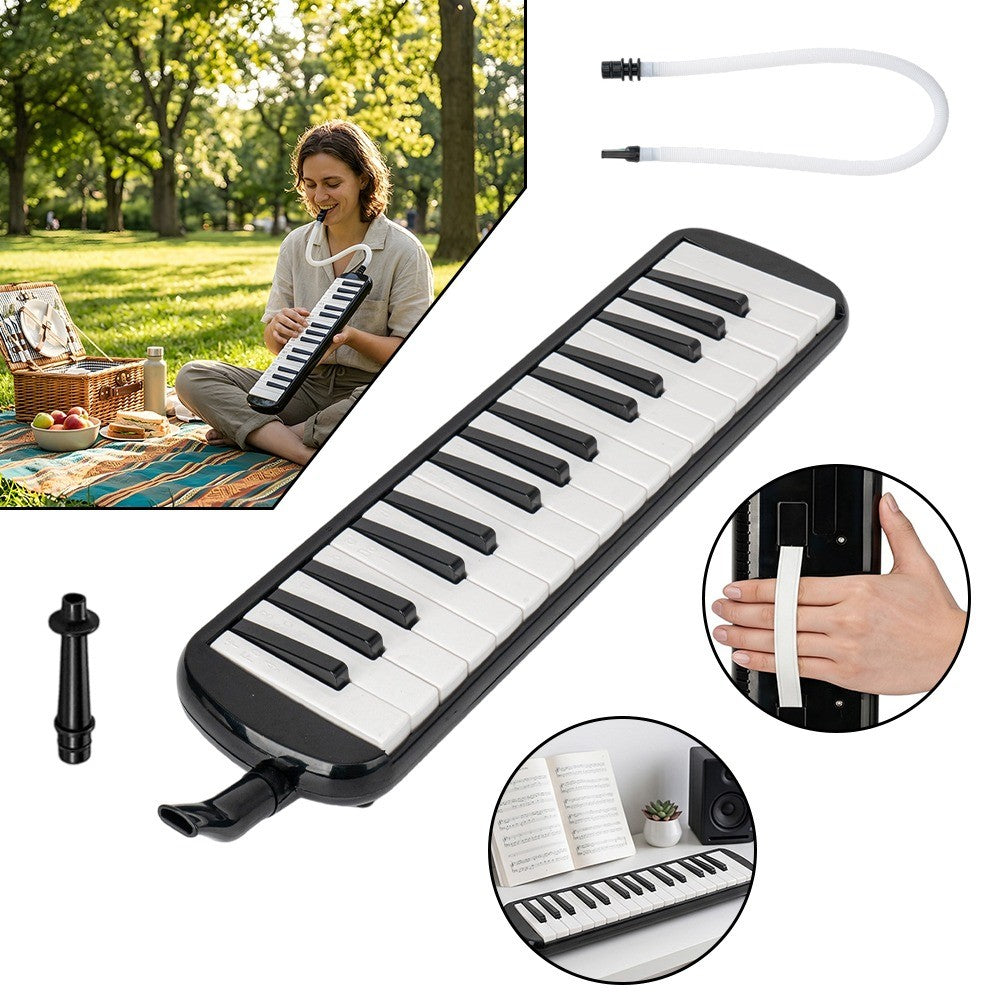 Melodicas im Piano-Stil, Schwarz für Camping und Reisen – Detailansicht 6