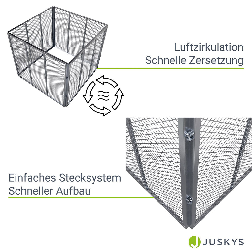 Metall Komposter, silber für Haustiere und Zuhause – Detailansicht 5