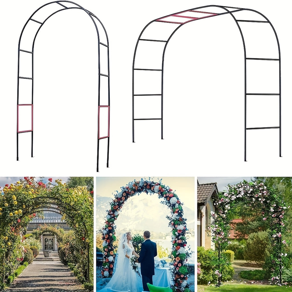 Metallischer Gartenbogen, Schwarz für Garten und Terrasse – Hauptansicht