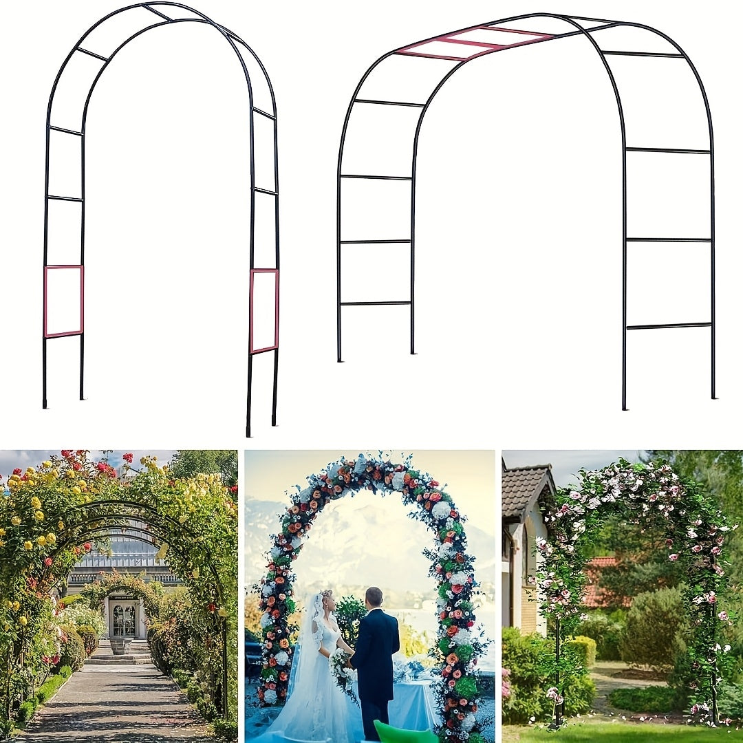Metallischer Gartenbogen, Schwarz für Garten und Terrasse – Hauptansicht