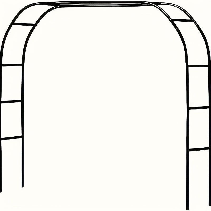 Metallischer Gartenbogen, Schwarz für Garten und Terrasse – Detailansicht 3