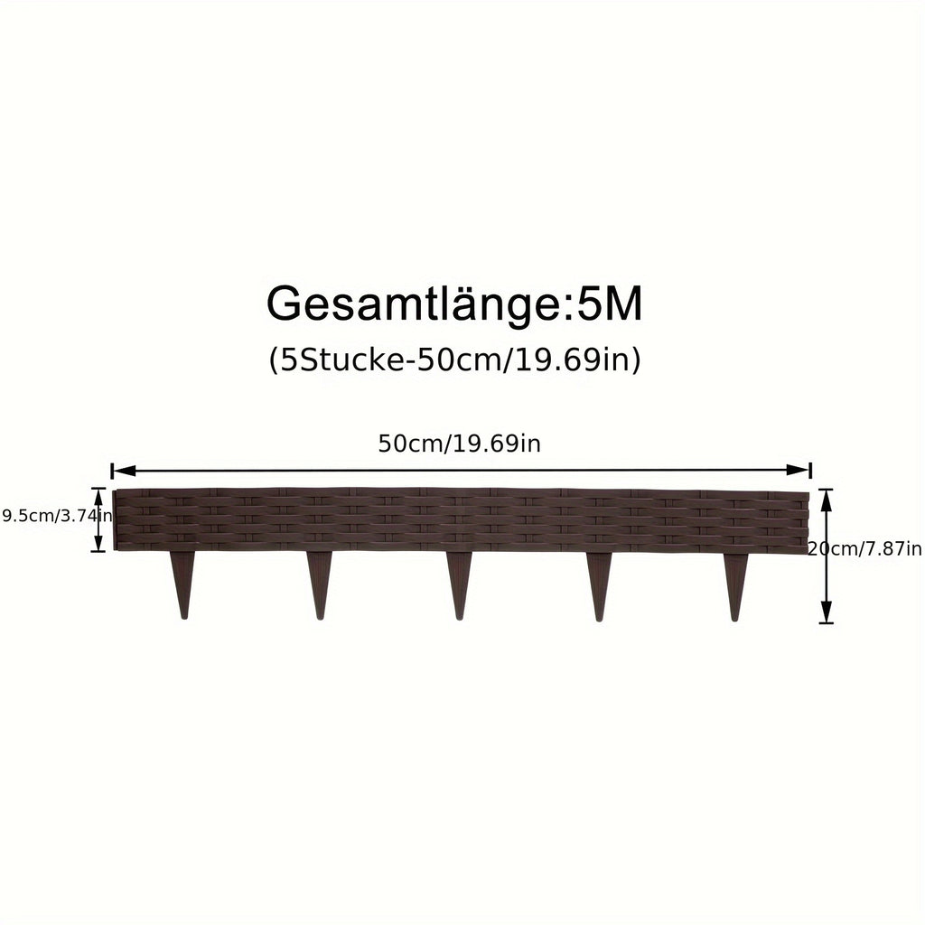 Meter Flexibler Gartenzaun aus Kunststoff, 100 cm für Garten und Terrasse – Detailansicht 3