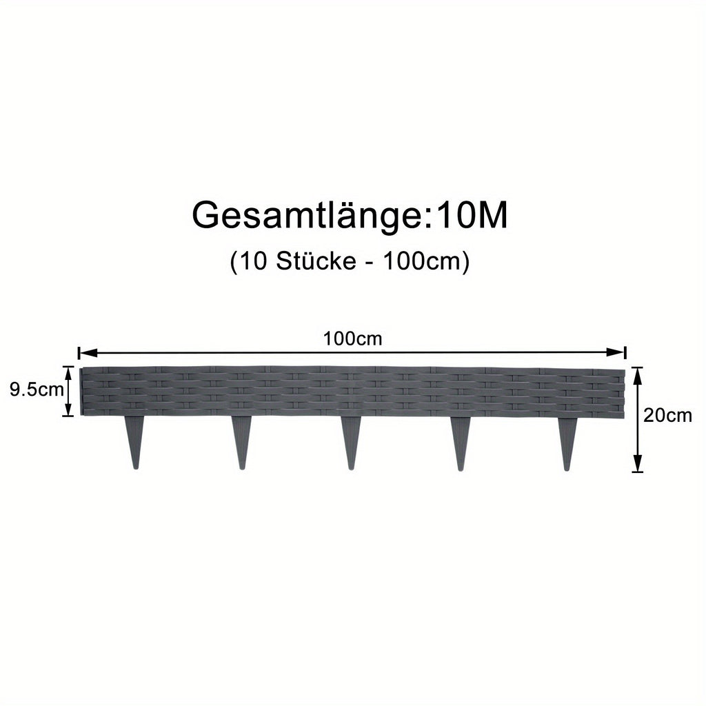 Meter Flexibler Gartenzaun aus Kunststoff, 100 cm für Garten und Terrasse – Detailansicht 4