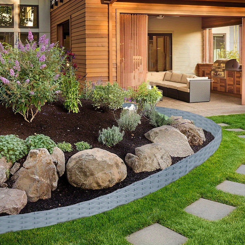 Meter Flexibler Gartenzaun aus Kunststoff, 100 cm für Garten und Terrasse – Detailansicht 9