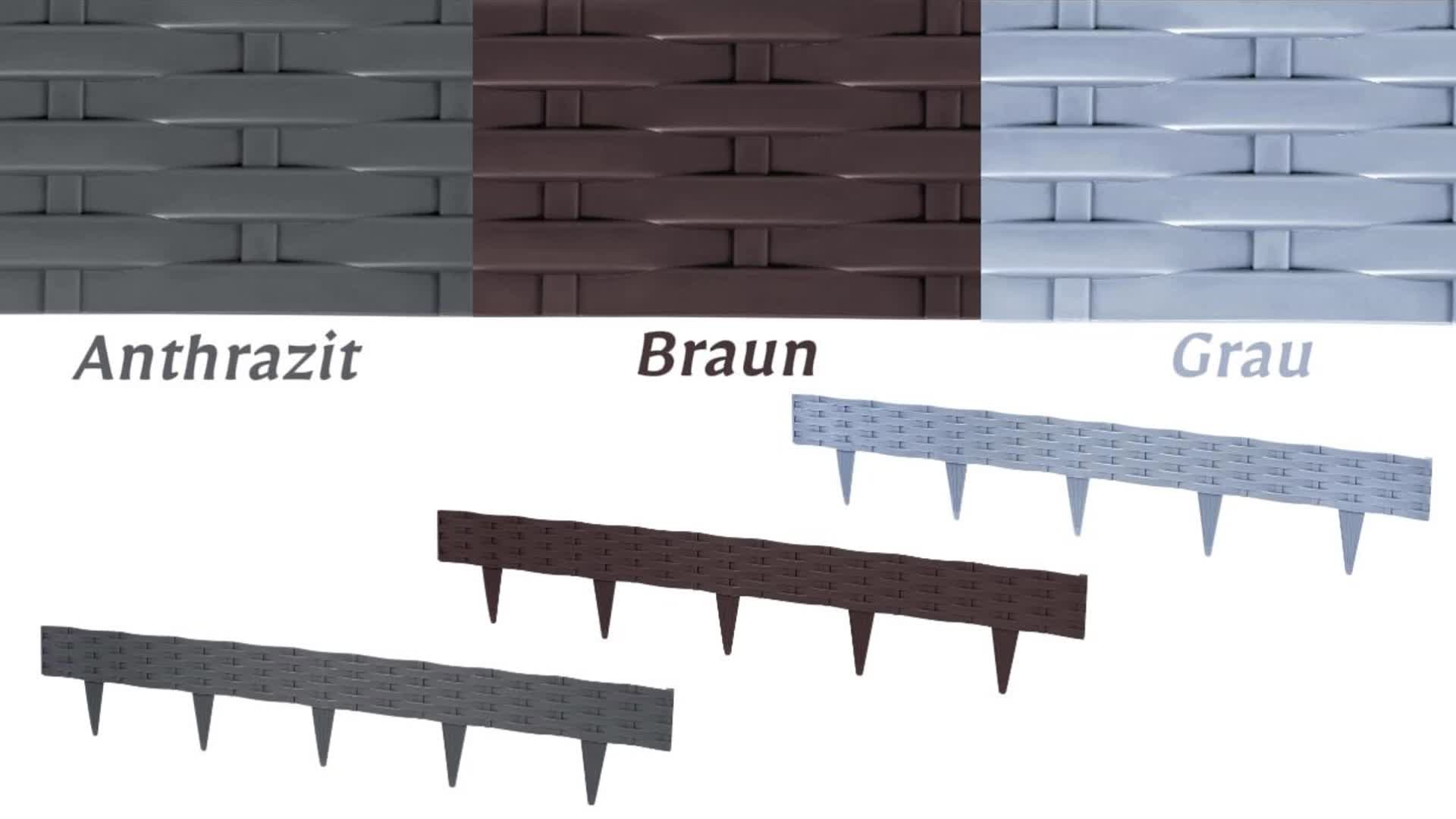 Meter Flexibler Gartenzaun aus Kunststoff, 100 cm für Garten und Terrasse – Detailansicht 11