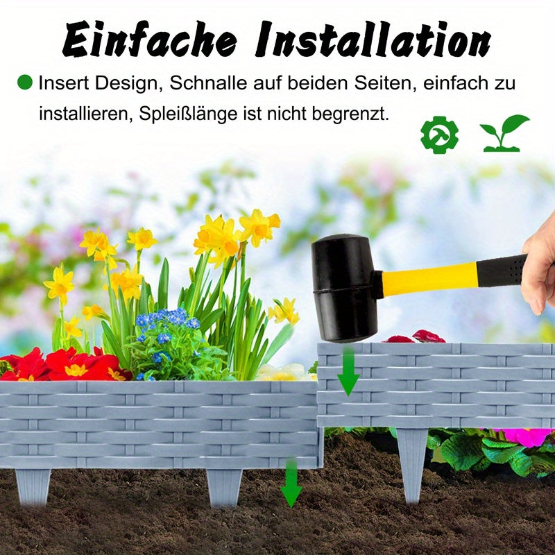 Meter Flexibler Gartenzaun aus Kunststoff, 100 cm für Garten und Terrasse – Detailansicht 13
