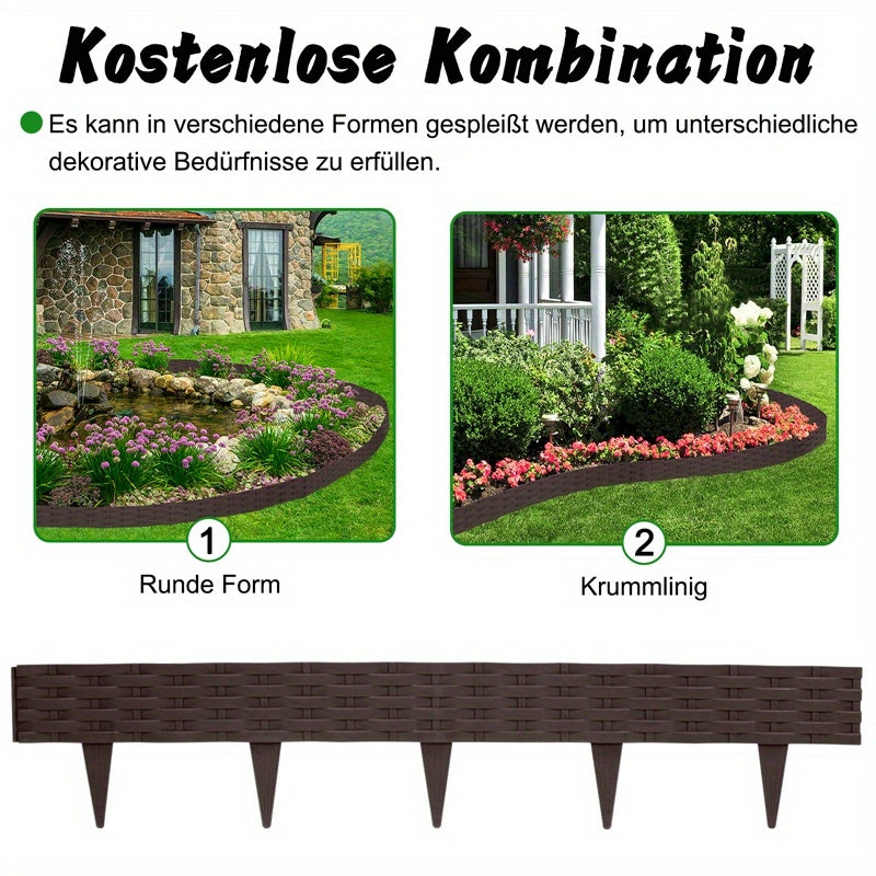 Meter Flexibler Gartenzaun aus Kunststoff, 100 cm für Garten und Terrasse – Detailansicht 14
