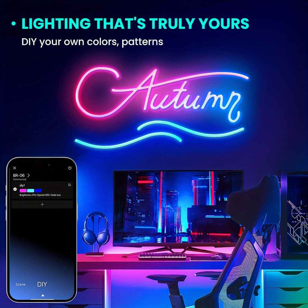 Mexllex RGB Neonlichtstreifen, 170,18 cm für Schlafzimmer und Bett – Hauptansicht