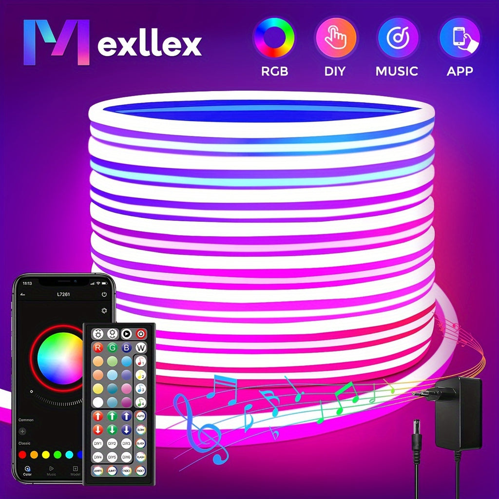 Mexllex RGB Neonlichtstreifen, 170,18 cm für Schlafzimmer und Bett – Detailansicht 2