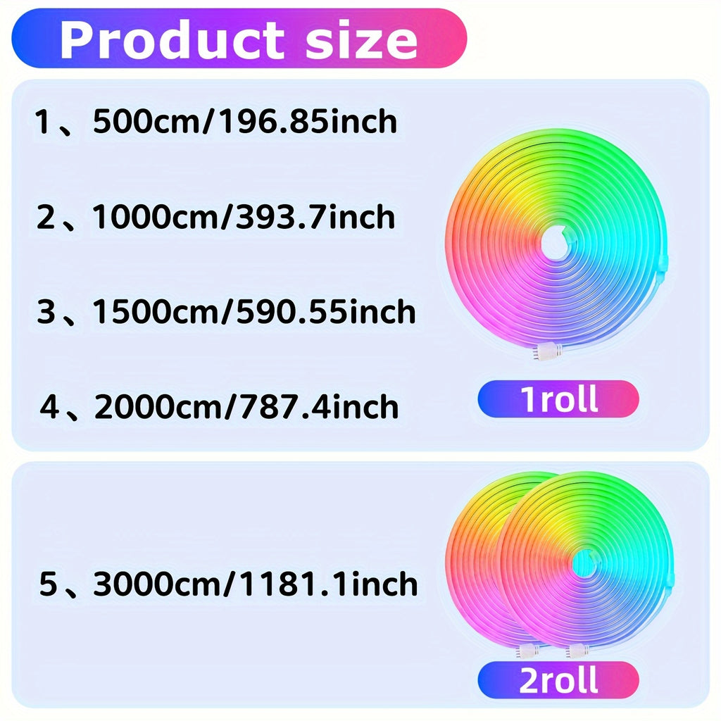Mexllex RGB Neonlichtstreifen, 170,18 cm für Schlafzimmer und Bett – Detailansicht 5