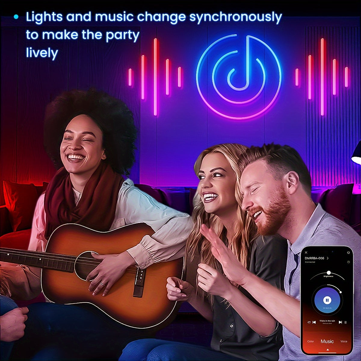 Mexllex RGB Neonlichtstreifen, 170,18 cm für Schlafzimmer und Bett – Detailansicht 7