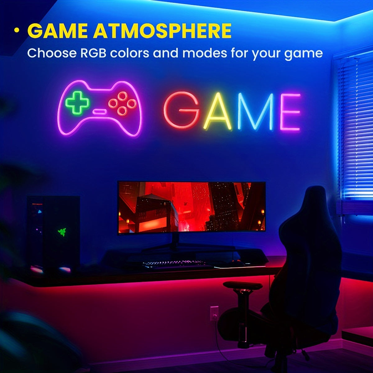 Mexllex RGB Neonlichtstreifen, 170,18 cm für Schlafzimmer und Bett – Detailansicht 14