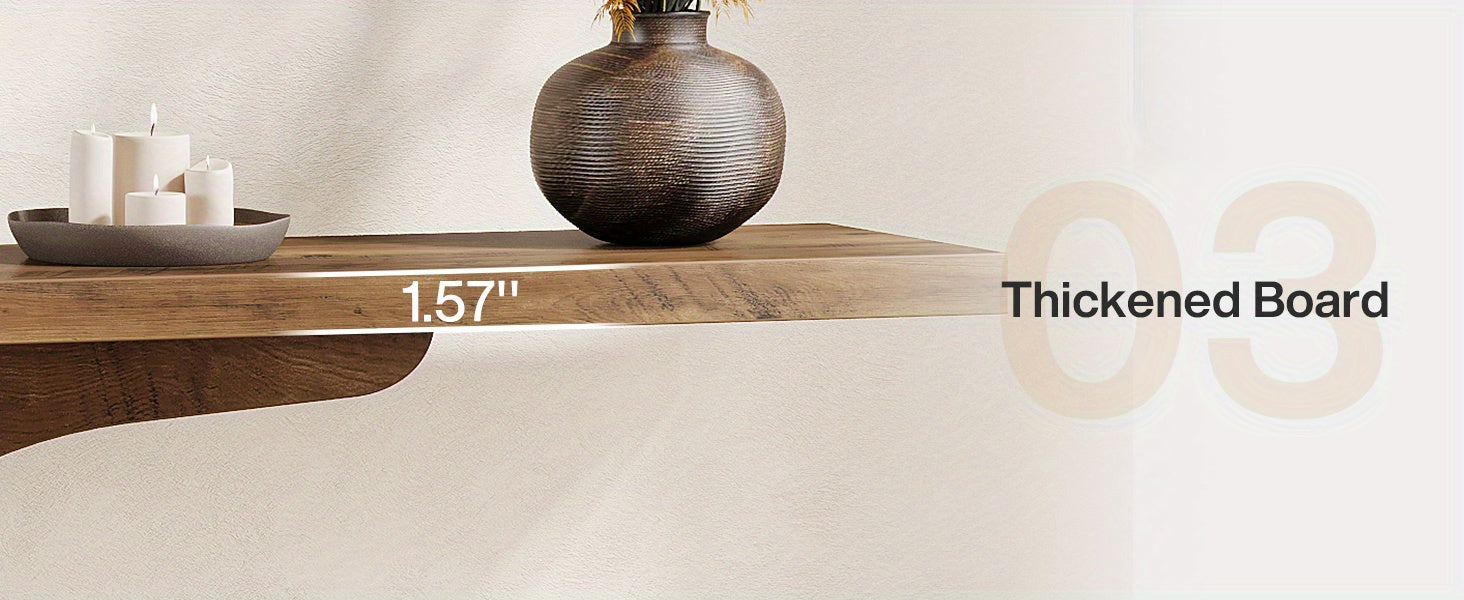 Mid-Century Modern C-förmiger Konsolentisch, 109.98cm für Wohnzimmer und Zuhause – Detailansicht 10