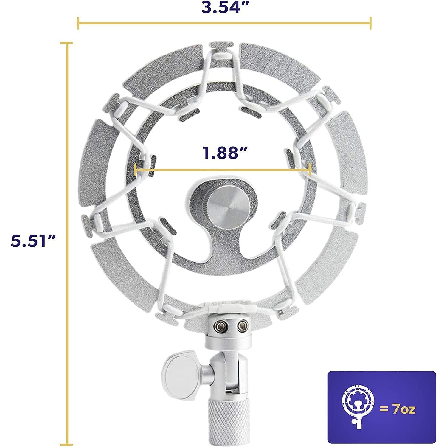 Mikrofon-Stoßdämpferhalterungen, 3 Packungen für Blue Yeti und Alltag – Detailansicht 3
