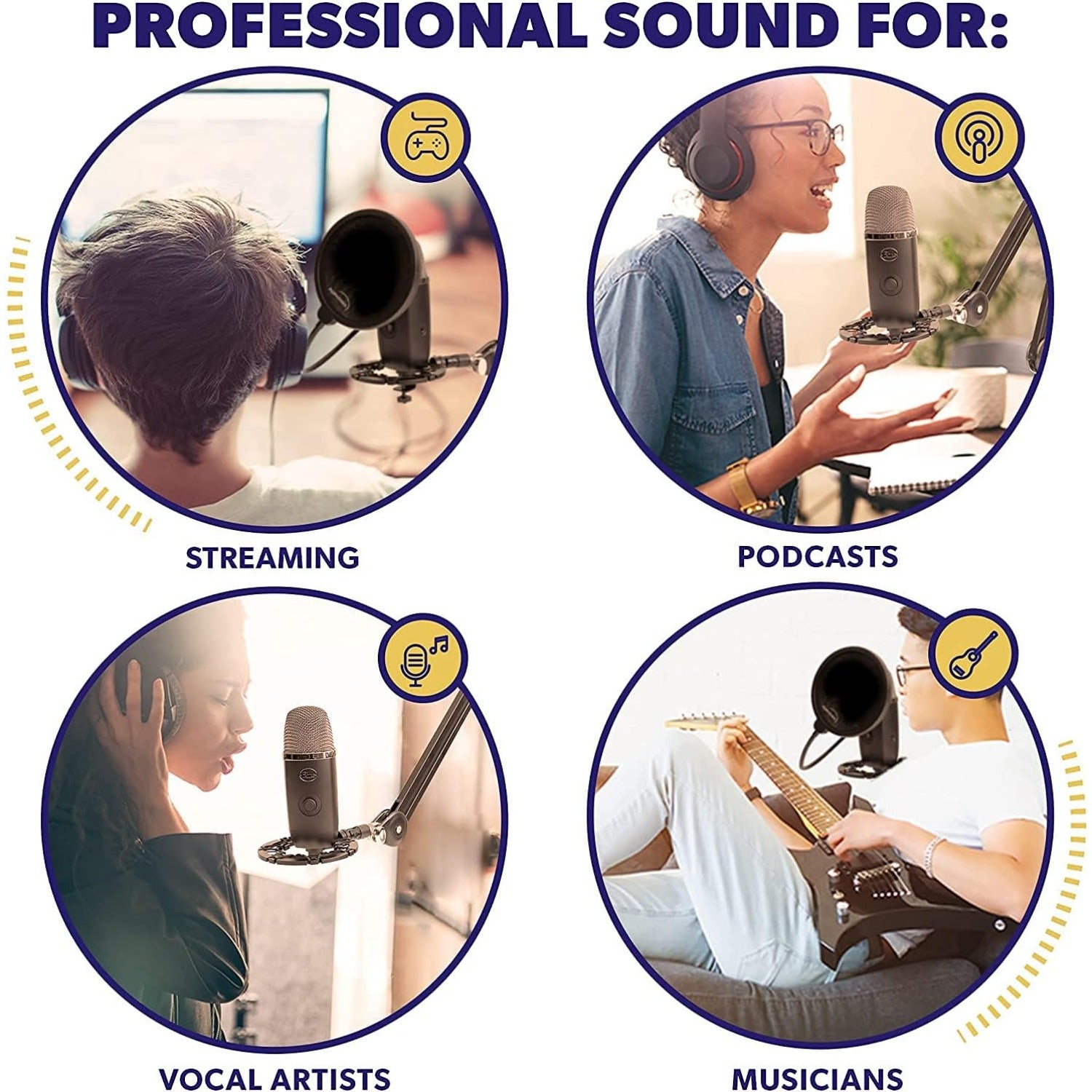 Mikrofon-Stoßdämpferhalterungen, 3 Packungen für Blue Yeti und Alltag – Detailansicht 5